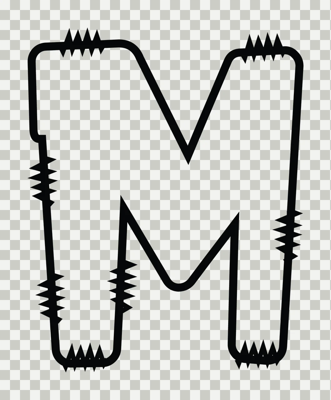 Letters Doodle Character 03 hand drawn sketch whimsical scalable transparency and detail preview thumbnail