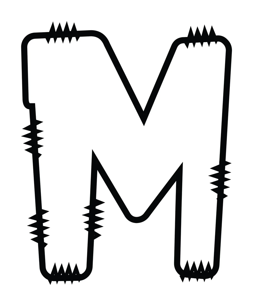 Letters Doodle Character 03 hand drawn sketch whimsical scalable