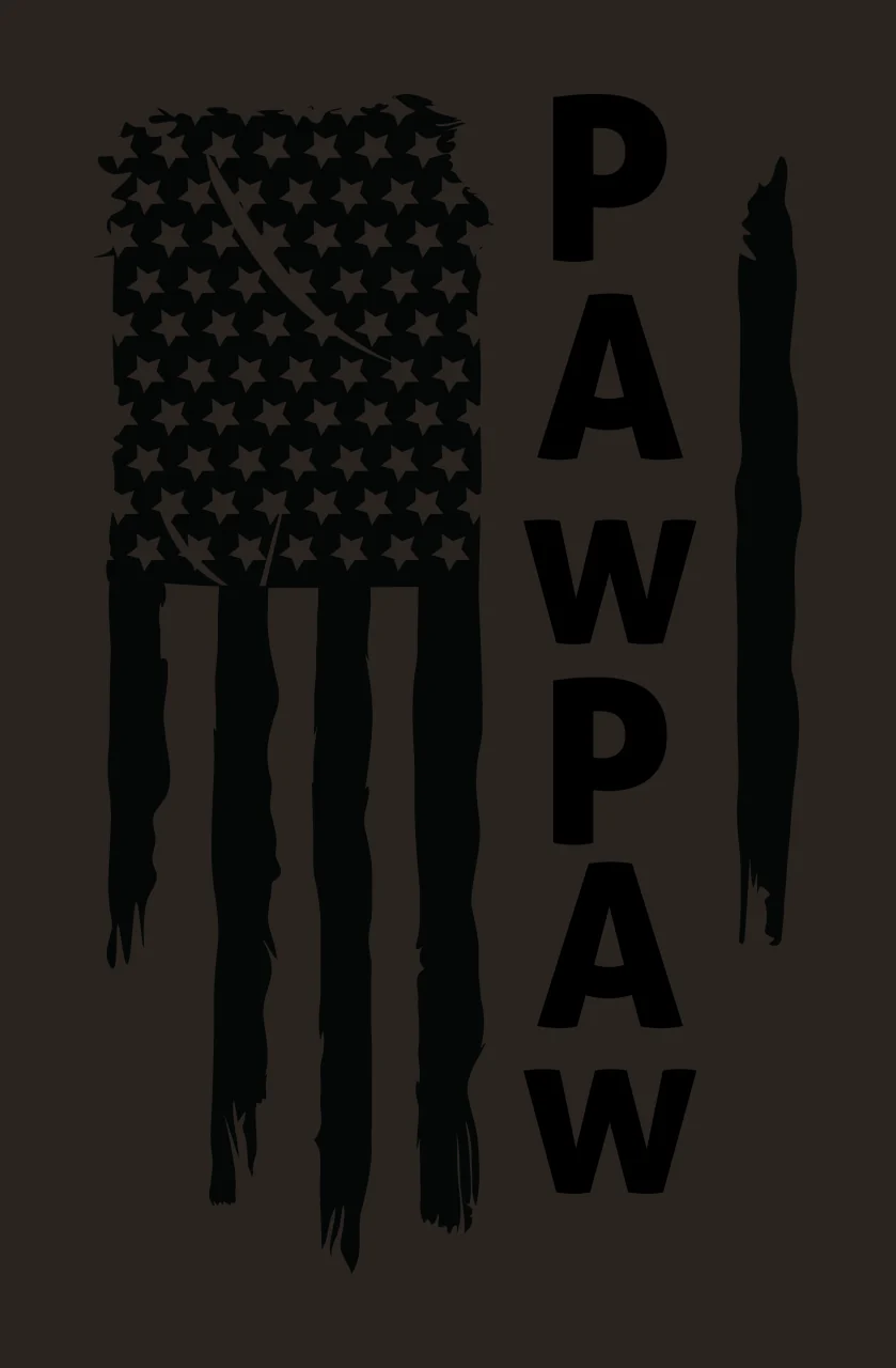 Flag Pawpaw Vertical Distressed Graphic With Text displaying contrast preview thumbnail