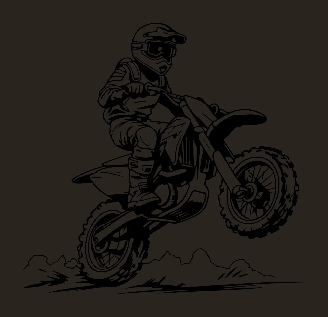 Person Riding Motorcycle Silhouette Graphic rider helmet black contrast preview thumbnail