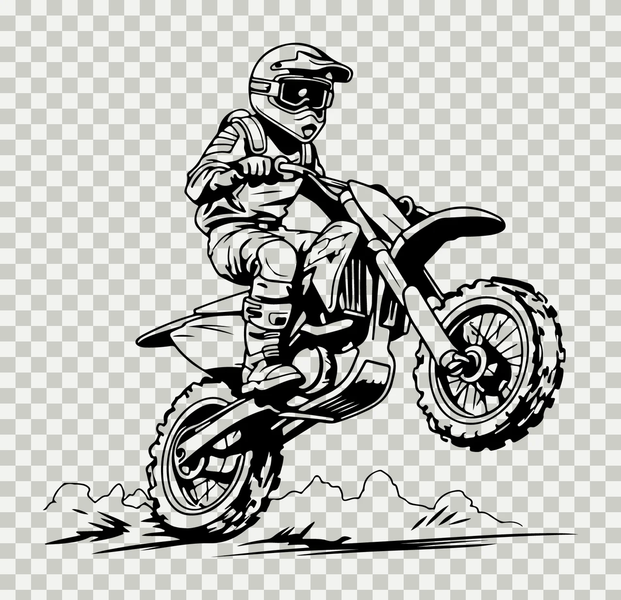 Person Riding Motorcycle Silhouette Graphic rider helmet black transparency and detail preview thumbnail