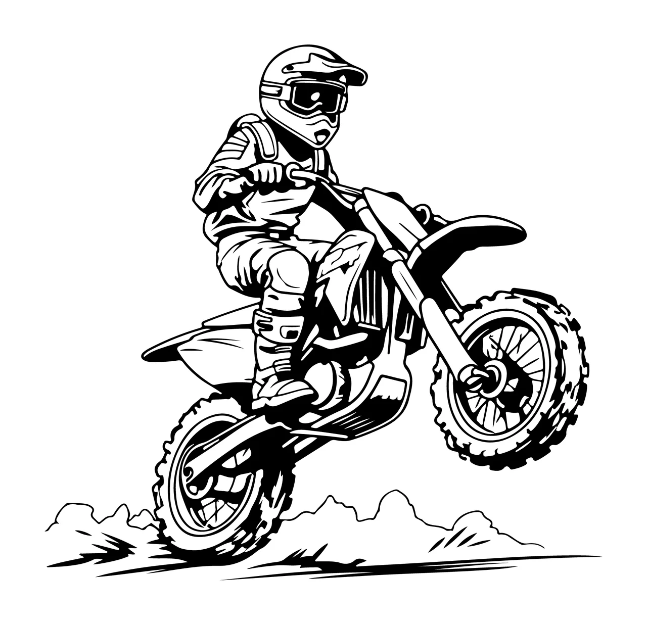 Person Riding Motorcycle Silhouette Graphic rider helmet black
