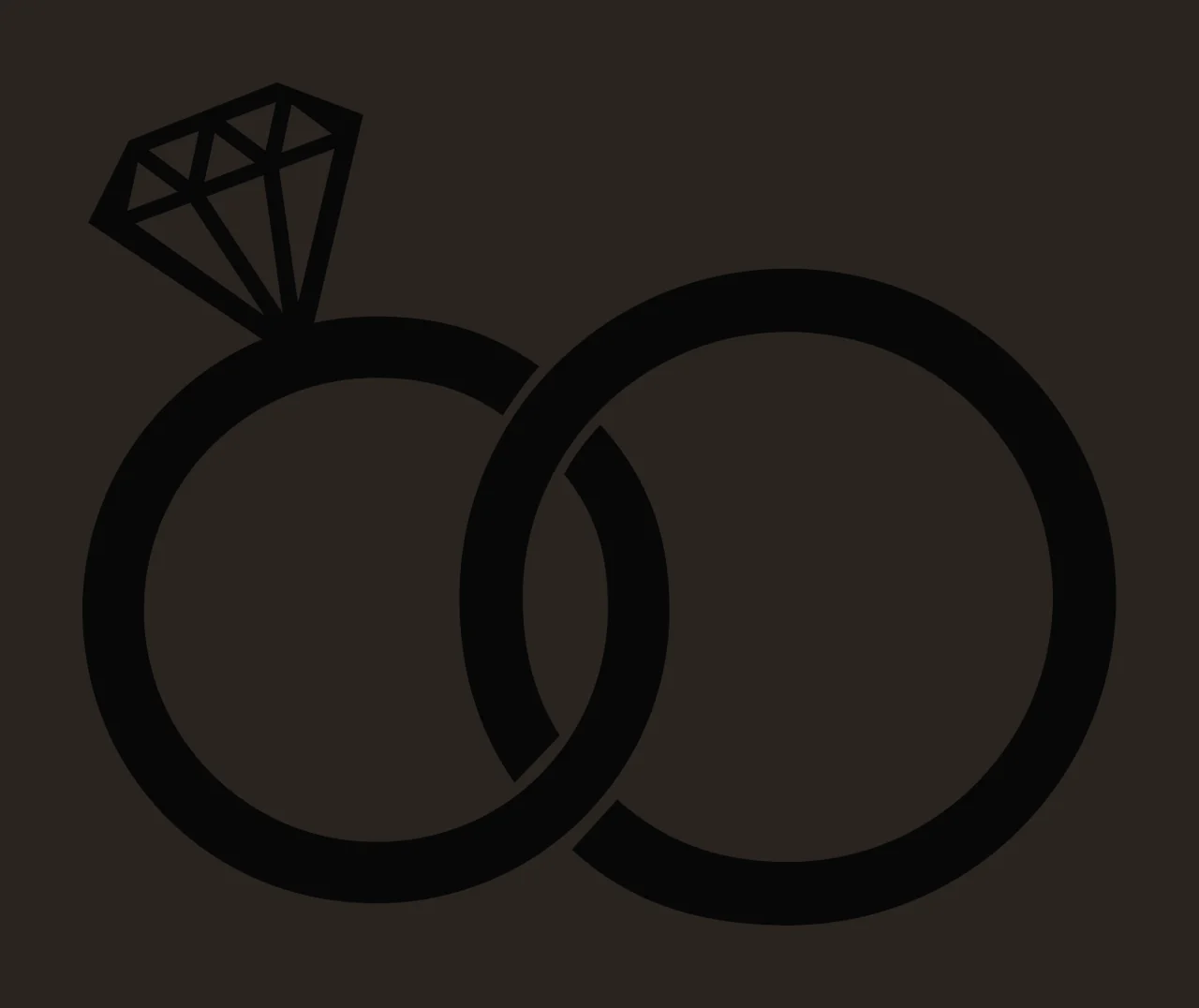Wedding Rings Connect With And Icon In Black contrast preview thumbnail