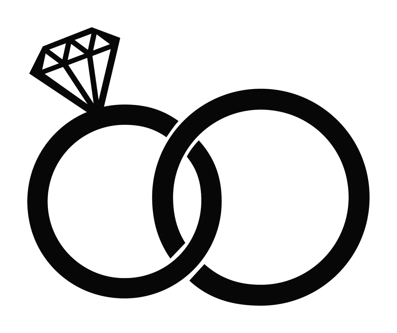 Wedding Rings Connect With And Icon In Black