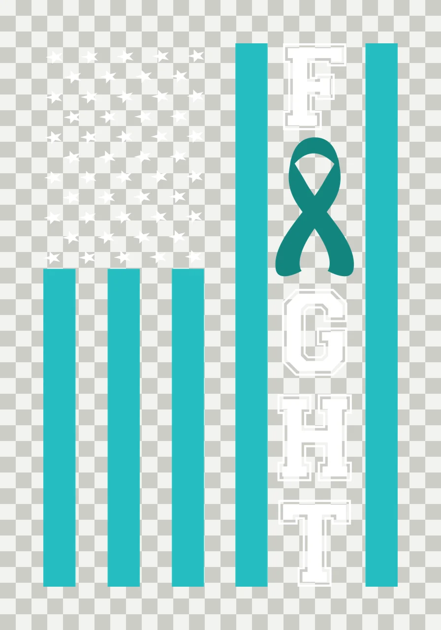 Fight Text With Stars And Stripes ribbon patriotic black typography transparency and detail preview thumbnail