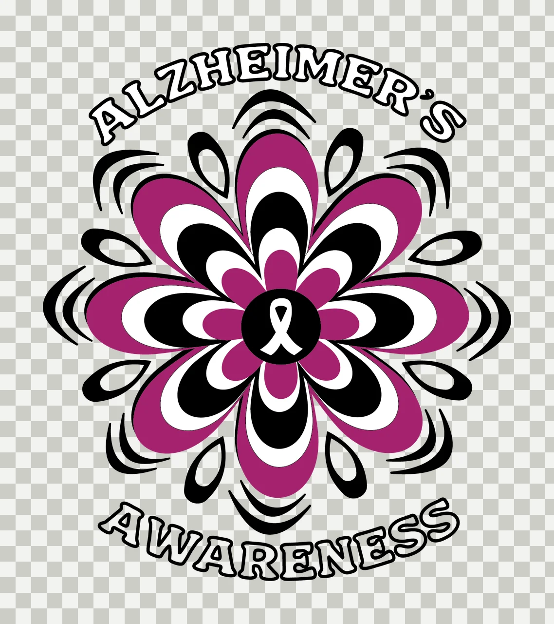 Alzheimer S Awareness Floral Graphic Design flower decorating transparency and detail preview thumbnail
