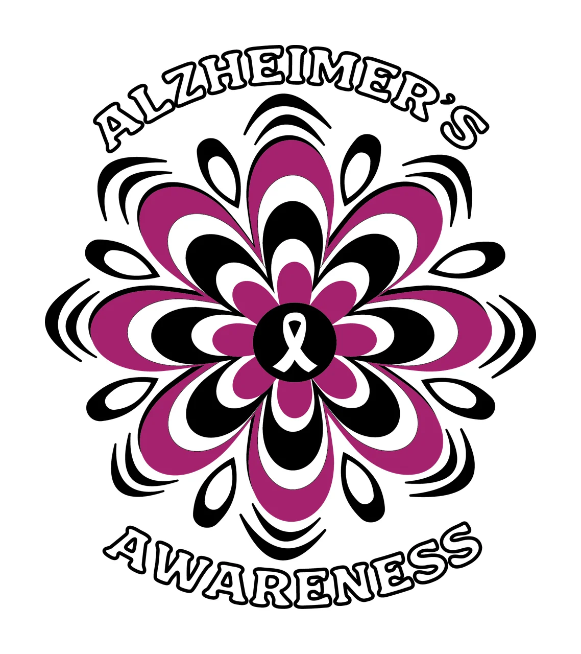 Alzheimer S Awareness Floral Graphic Design flower decorating