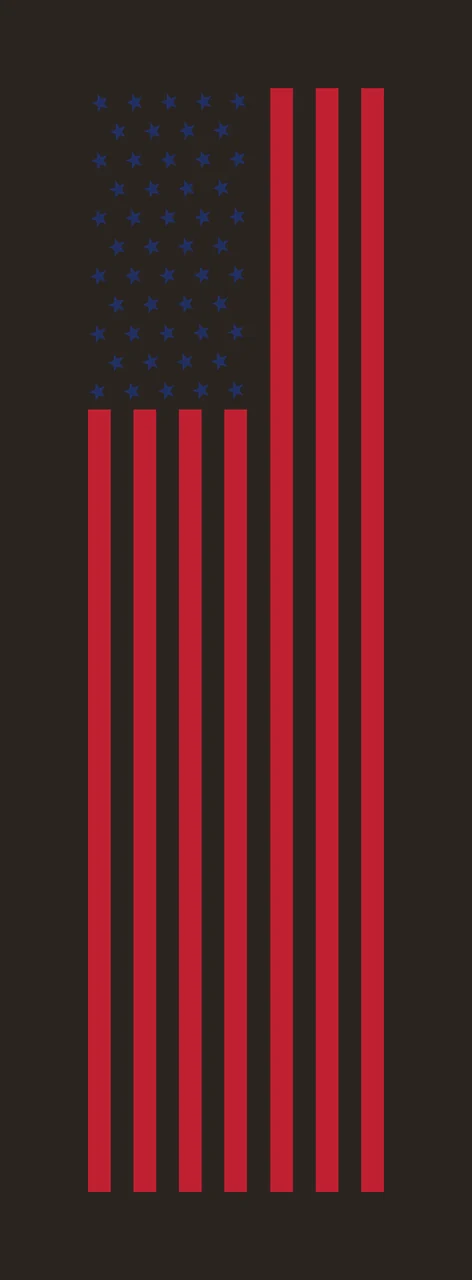 Flag Vertical Graphic With Thirteen Stripes And Many stars contrast preview thumbnail
