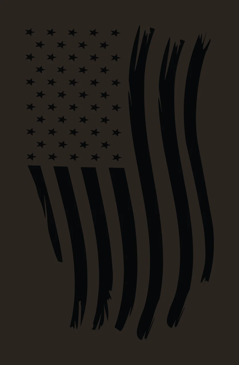 Flag Stars With Vertical Wavy Stripes waving distressed black contrast preview thumbnail