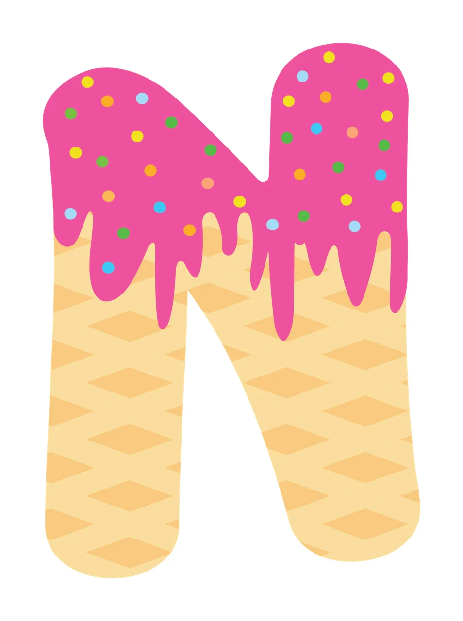 Ice Cream Font Character 04 scalable logo design icon