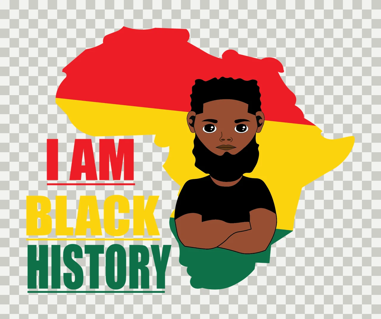 Can Glass Wrap I Am Black History Map transparency and detail preview thumbnail