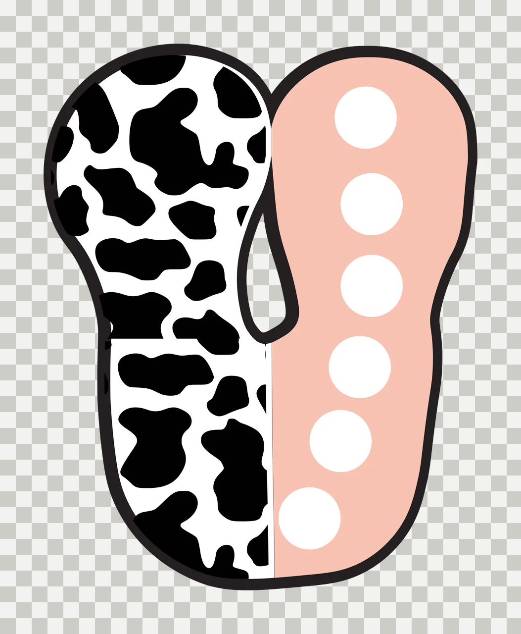 Half Cow Bright Font Dalmatian Race Doodle Leopard Character 14 racing transparency and detail preview thumbnail