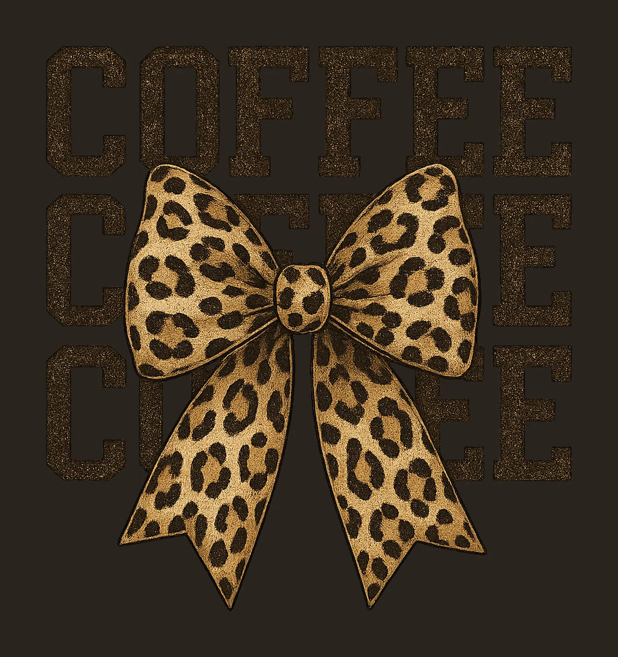 Coffee Leopard Bow Grunge Caffeine Sublimation Animal Print contrast preview thumbnail