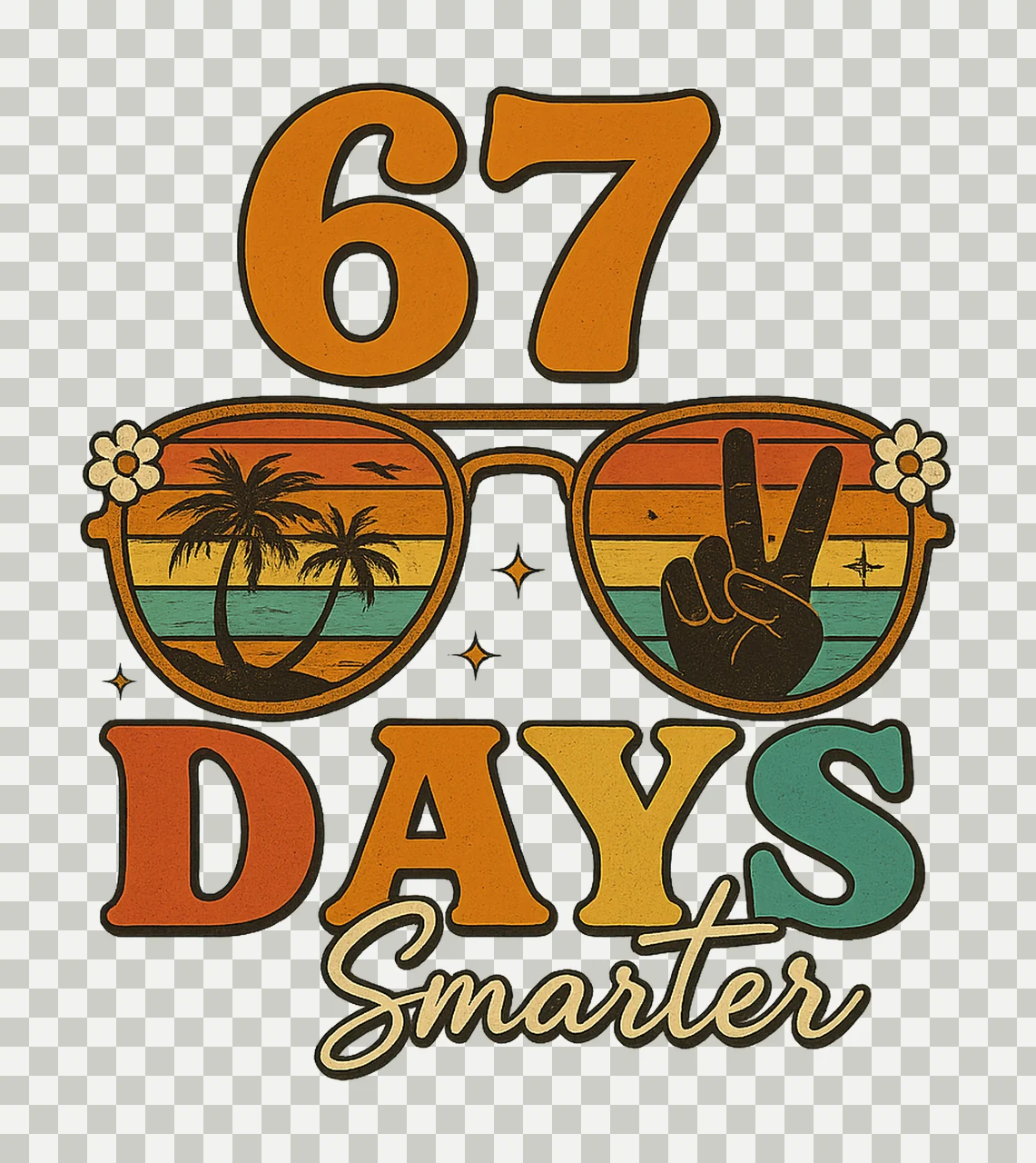 67 Days Smarter Happy 67th Day Of School Kids Boys Girls transparency and detail preview thumbnail
