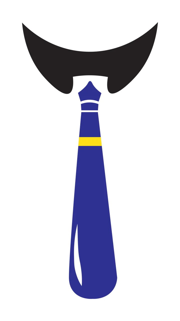 Black Ink Pen Nib Shape With Wide Crescent Standing Graphic silhouette