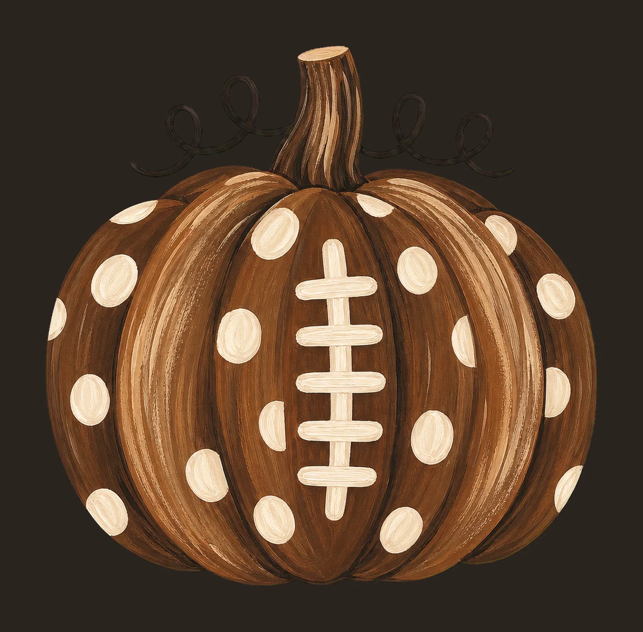 Pumpkin Football Mom Club Polka Dots sublimation Variation B contrast preview thumbnail