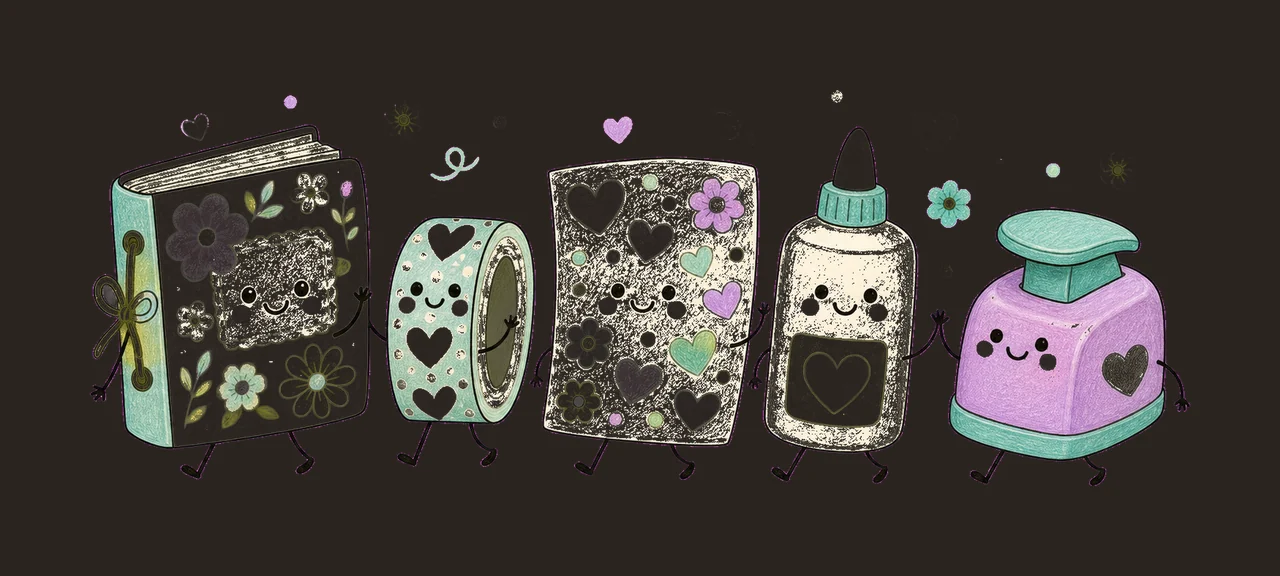 Scrapbooking Doodle Crew Scrapbooker Shirt Variation B contrast preview thumbnail