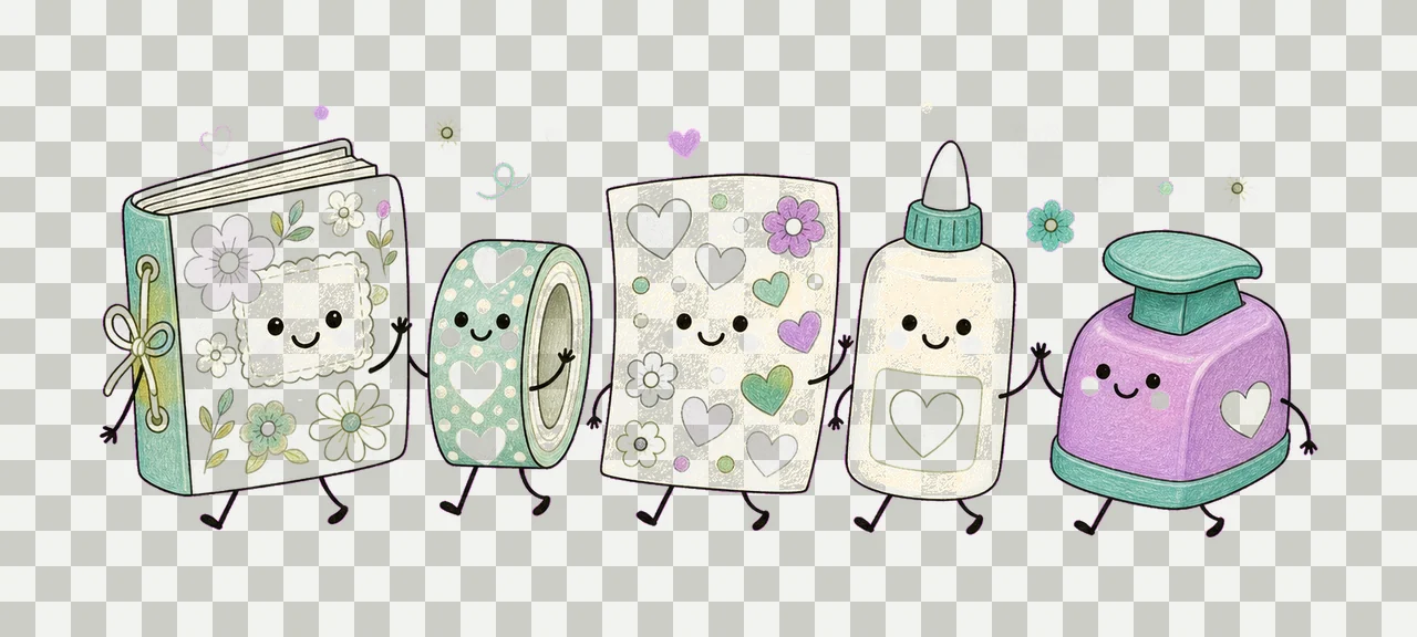 Scrapbooking Doodle Crew Scrapbooker Shirt Variation B transparency and detail preview thumbnail