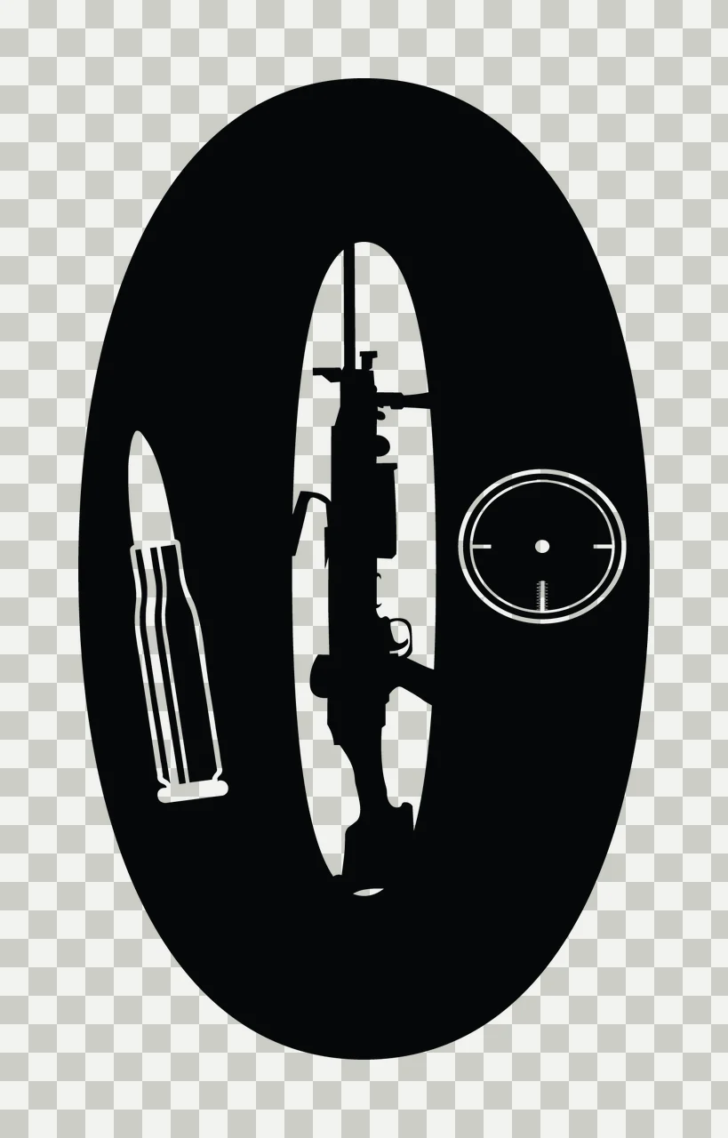 Gun Alphabet Character 05 scalable logo design icon transparency and detail preview thumbnail