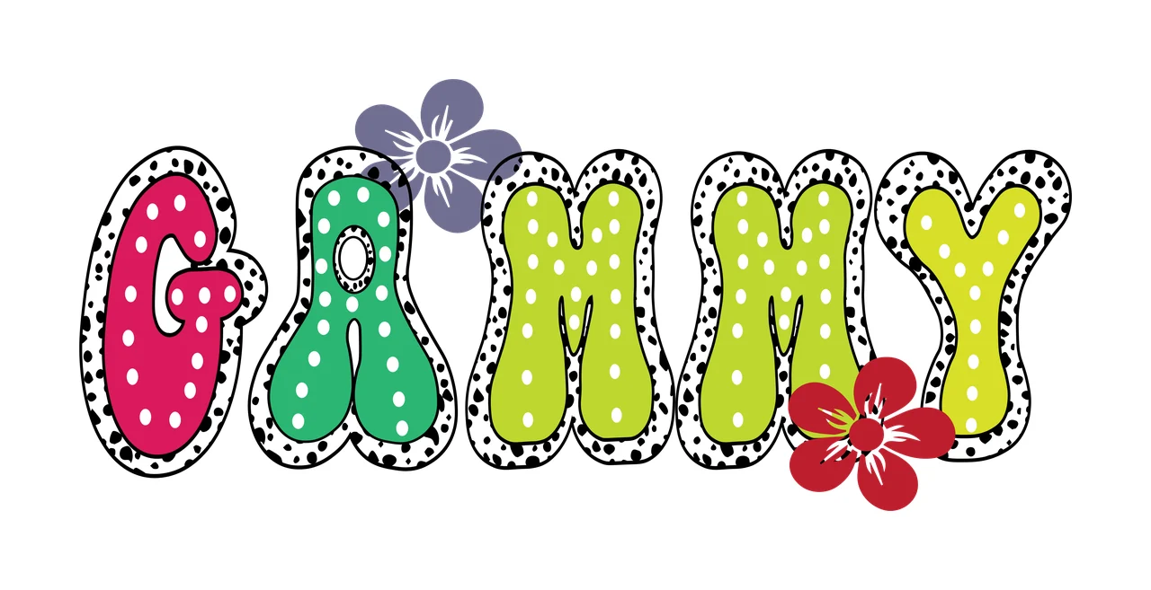 Gammy Bubble Letter Typography Design lettering spelling word