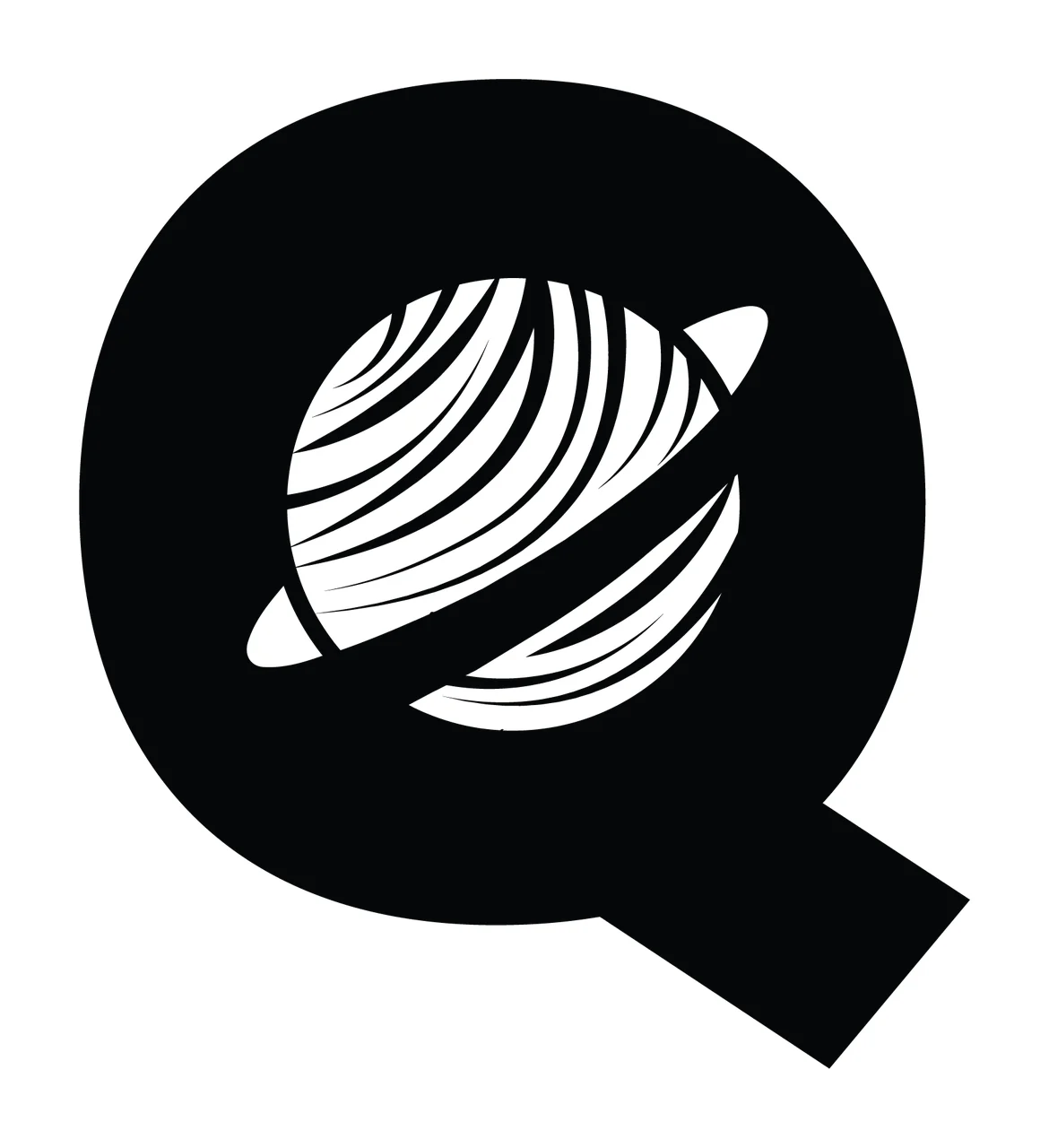 Space Q Letter With Planet Ring