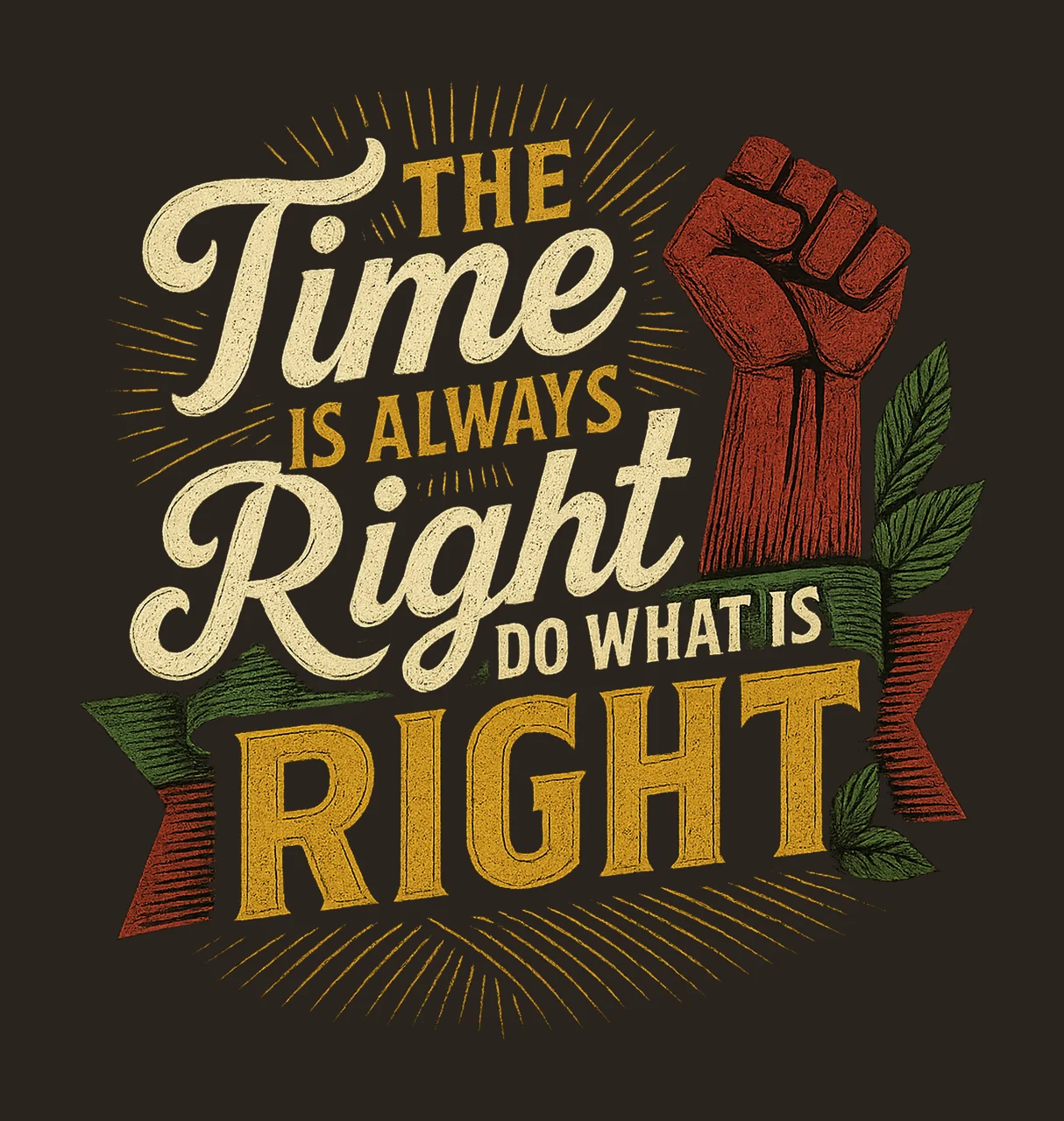 Theres Always Time To Do Whats Right Inspirational Quote contrast preview thumbnail