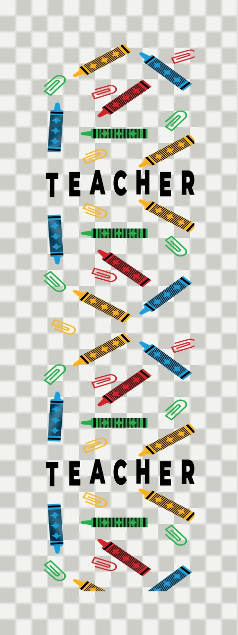 Teacher Pattern With Crayons And Clips Repeating paper black transparency and detail preview thumbnail