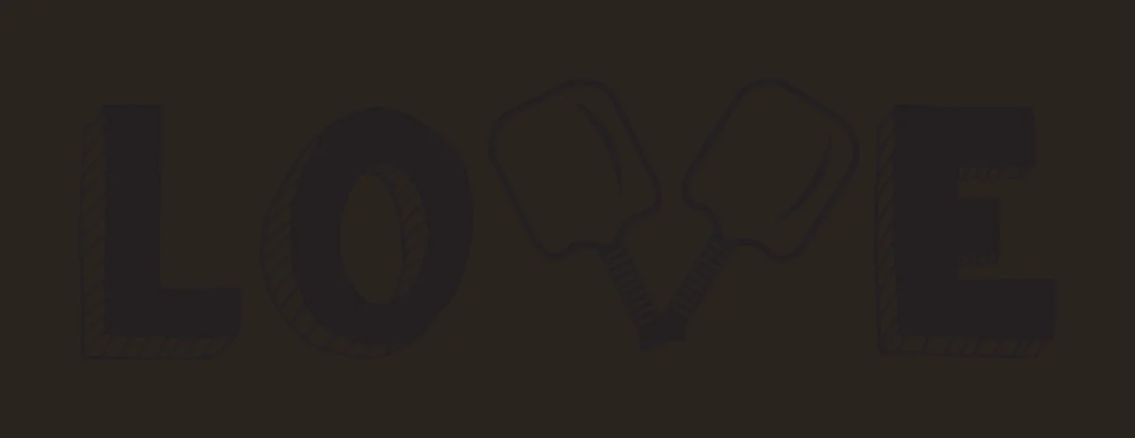 Pickleball Love Text With Paddles forming word doodle black contrast preview thumbnail