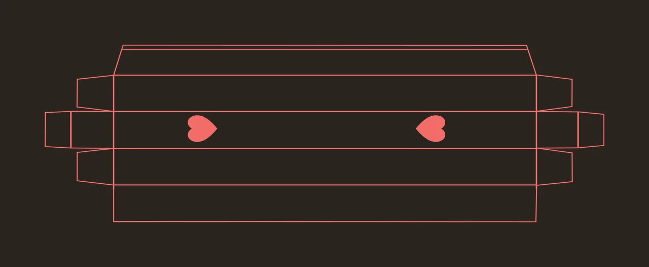 Minimalist Heart Box Line Art lines black white plain packaging contrast preview thumbnail