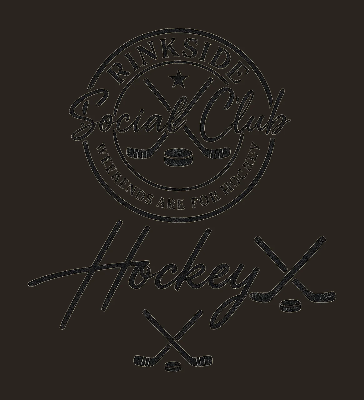 Hockey Emblem Sports Logo With Sticks puck star circle badge contrast preview thumbnail