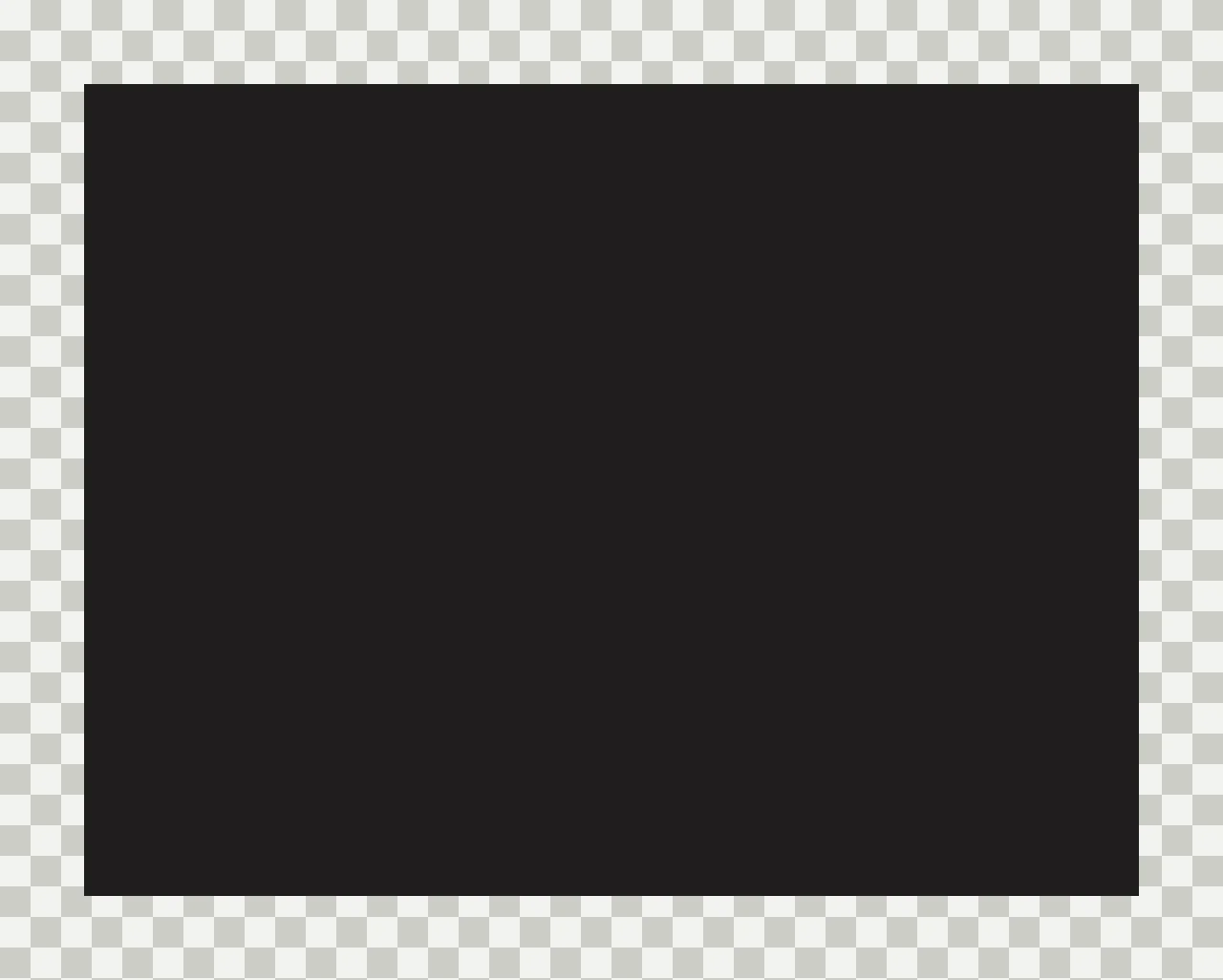 Black Rectangle Upper Left Corner minimalist shape block solid transparency and detail preview thumbnail