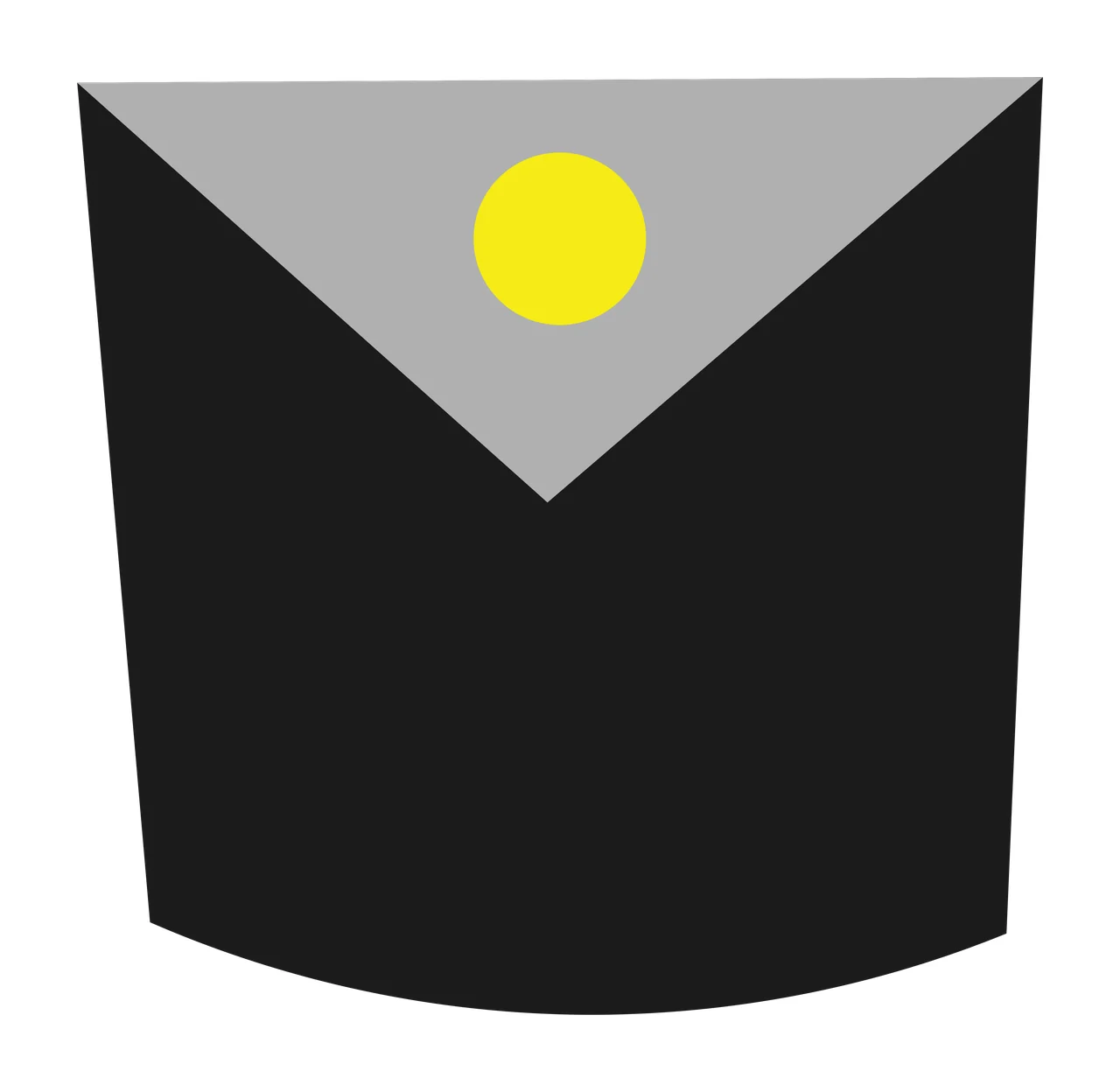 Solid Black Arch Shape With A Curved Bottom rectangle silhouette
