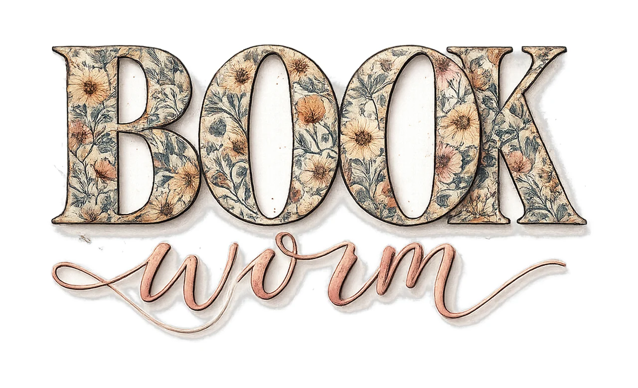 Boho Wildflower Bookworm Bookish Sublimation Design