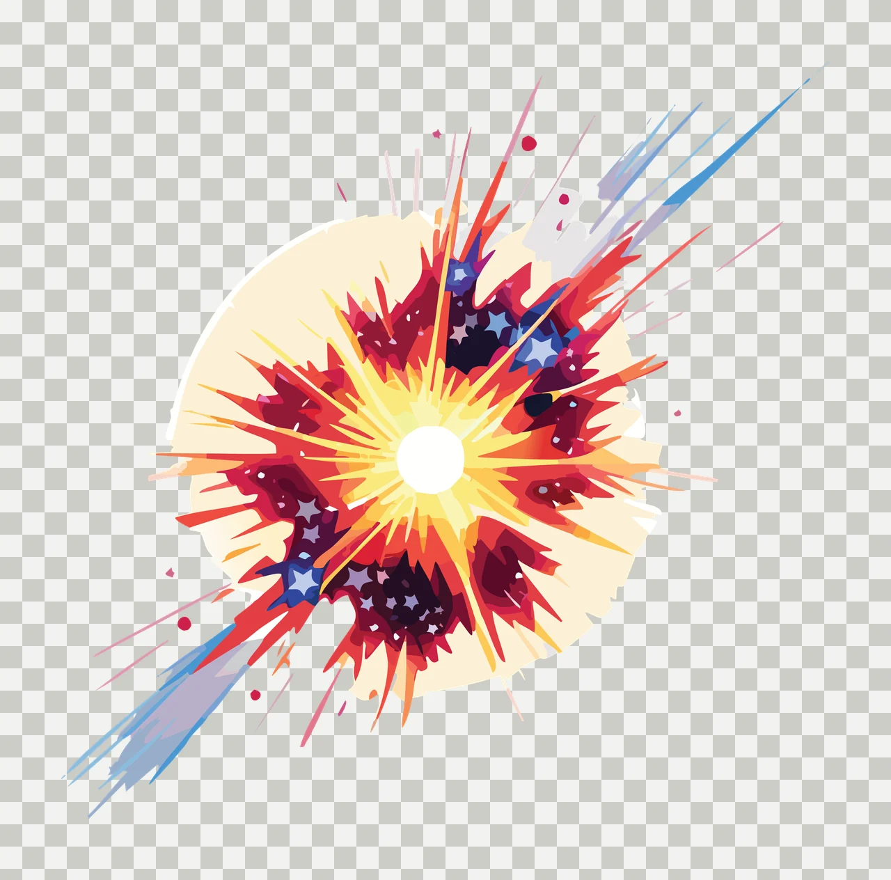Shattered Circle With Radial Light Effect shattering shards transparency and detail preview thumbnail