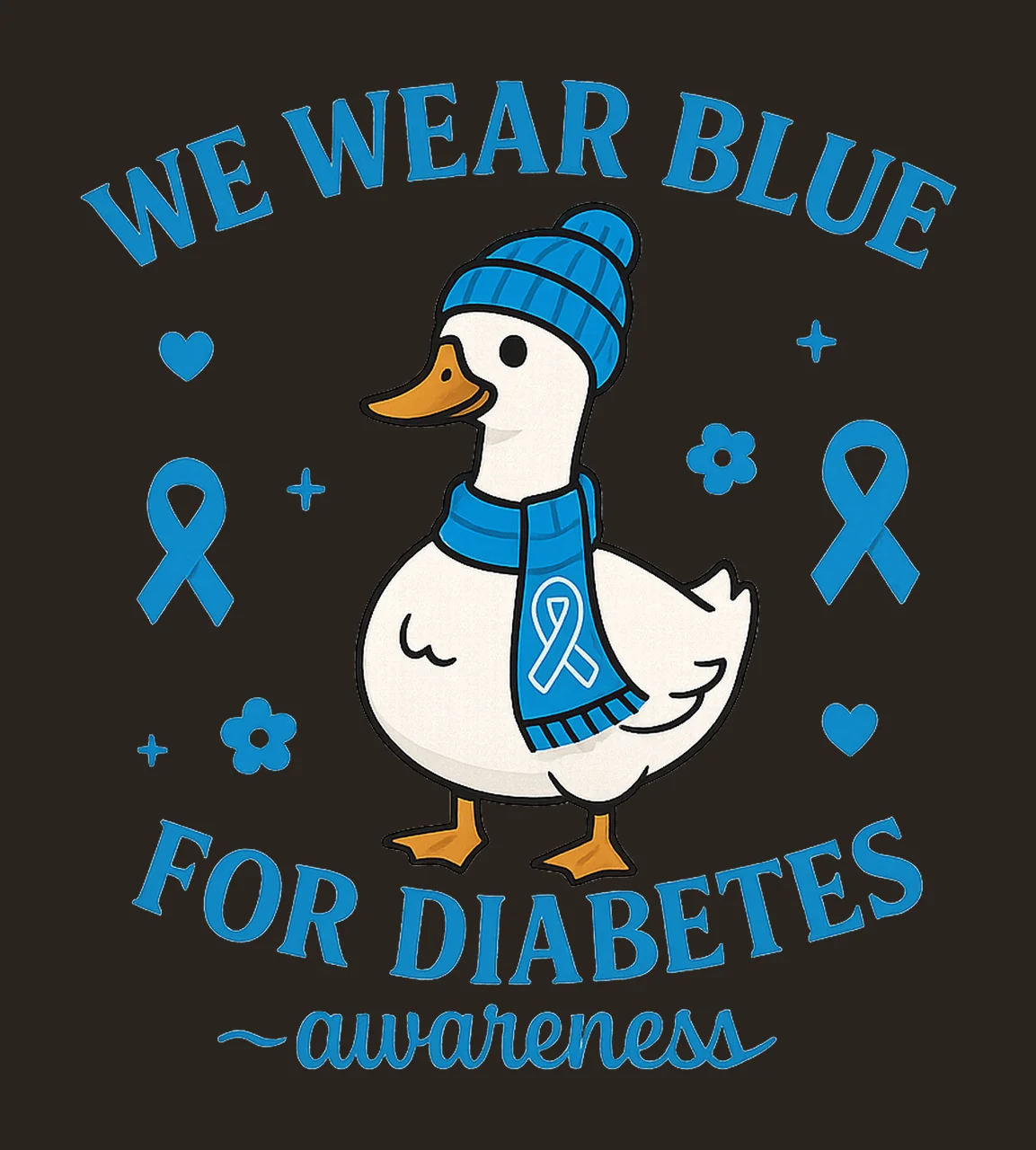 in November We Wear Blue Diabetes Awareness Goose Blue contrast preview thumbnail