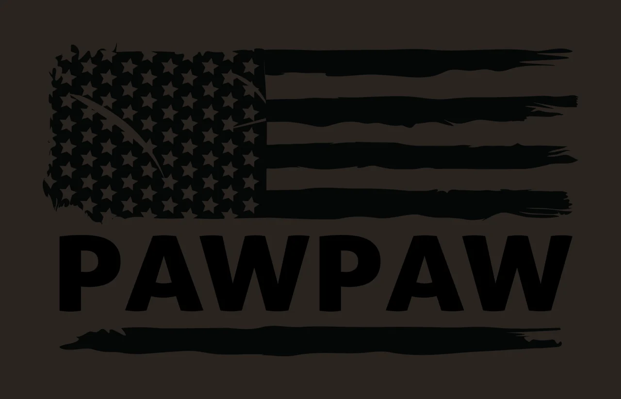 Flag Pawpaw Horizontal Distressed Graphic With The Word Variation contrast preview thumbnail