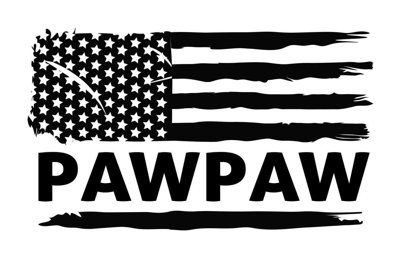 Flag Pawpaw Horizontal Distressed Graphic With The Word Variation