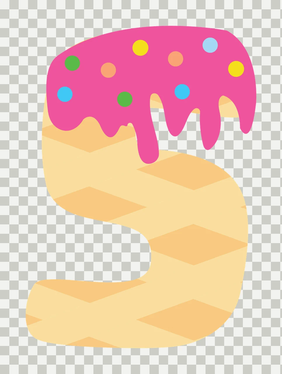 Ice Cream Font Character 28 scalable logo design icon transparency and detail preview thumbnail