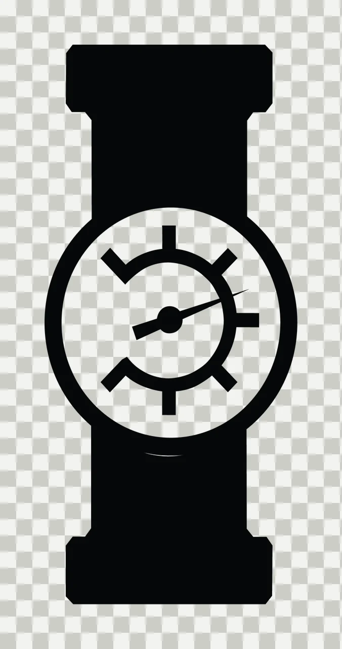 Can Glass Wrap Pressure Gauge Icon On Pipe transparency and detail preview thumbnail