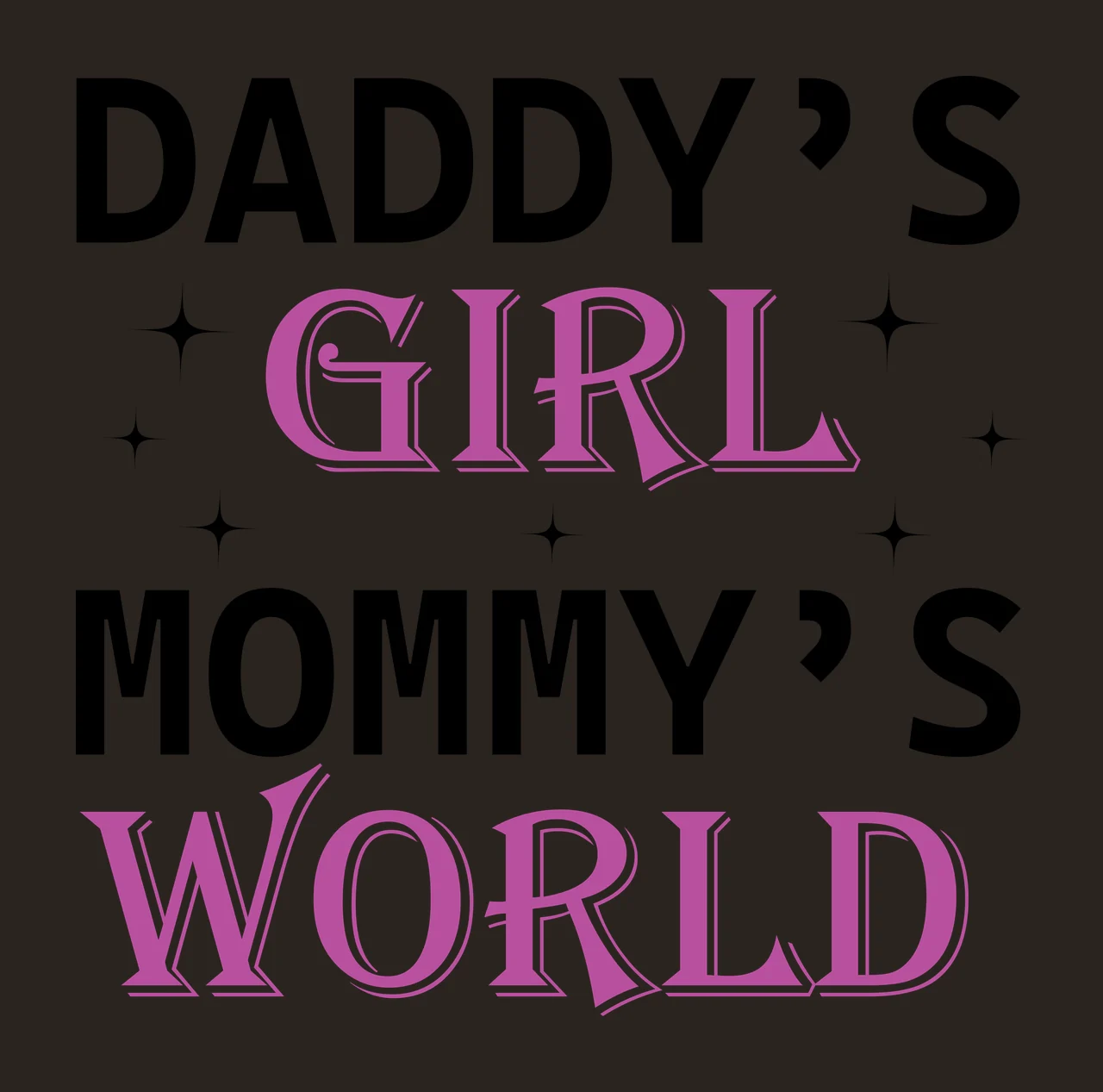 Lettering With Stars typography serif black white phrases monochrome contrast preview thumbnail