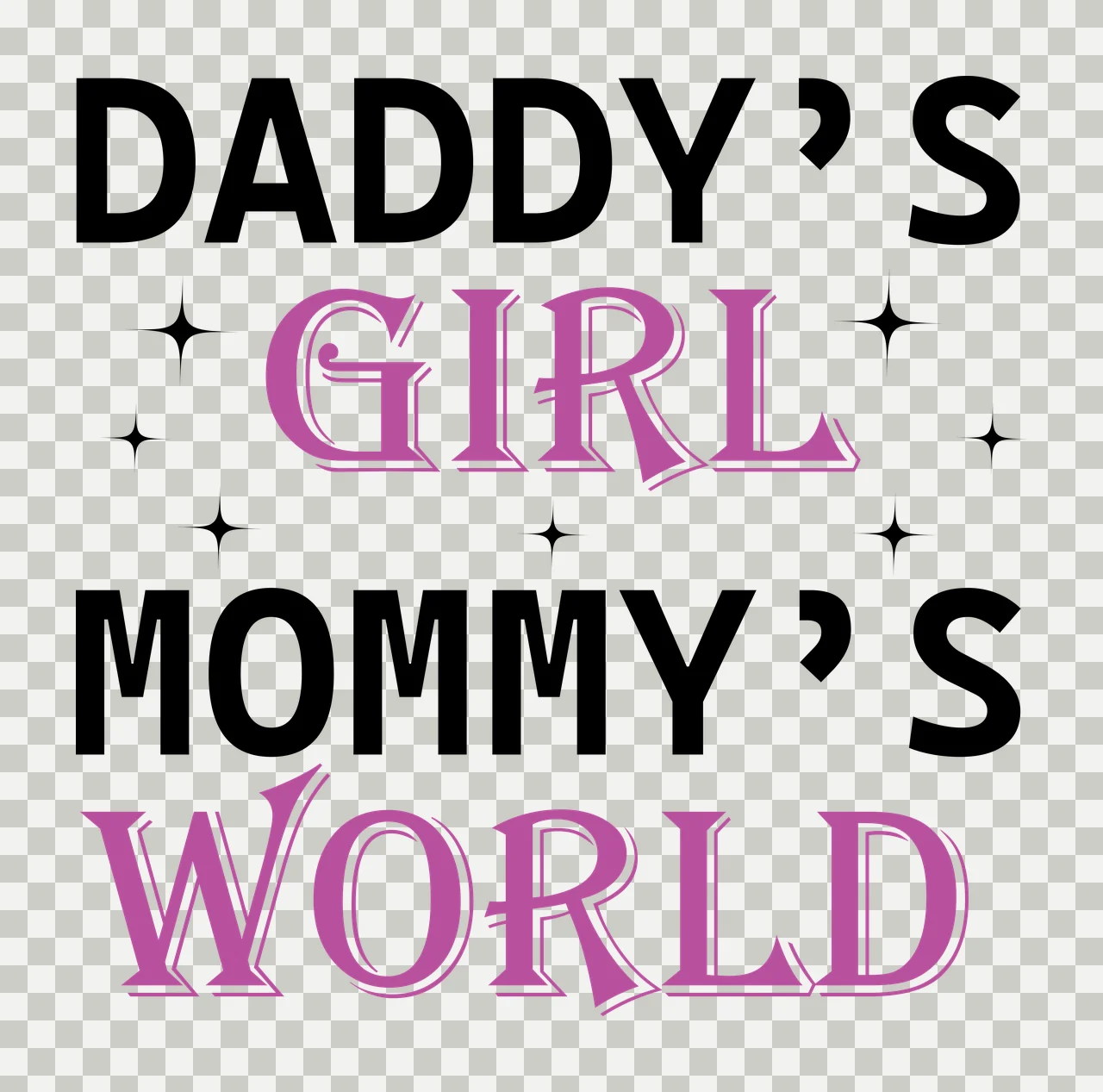 Lettering With Stars typography serif black white phrases monochrome transparency and detail preview thumbnail
