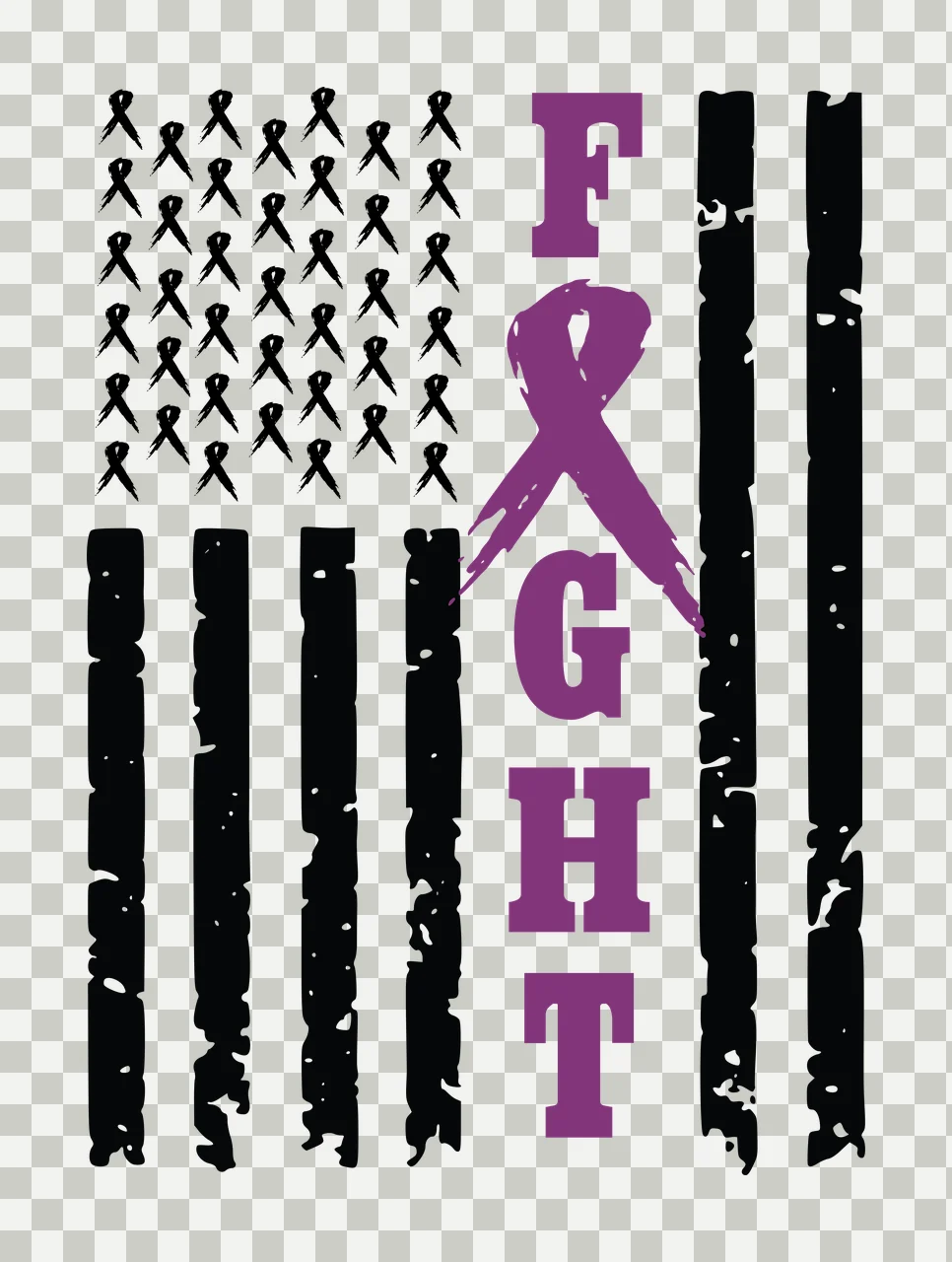 Fight Grunge Flag With Ribbons displaying texture distressed transparency and detail preview thumbnail