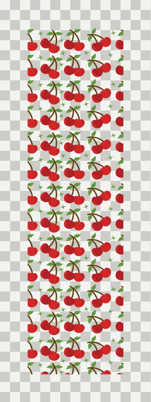 Cherry And Star Pattern cherries repeating stars black white transparency and detail preview thumbnail