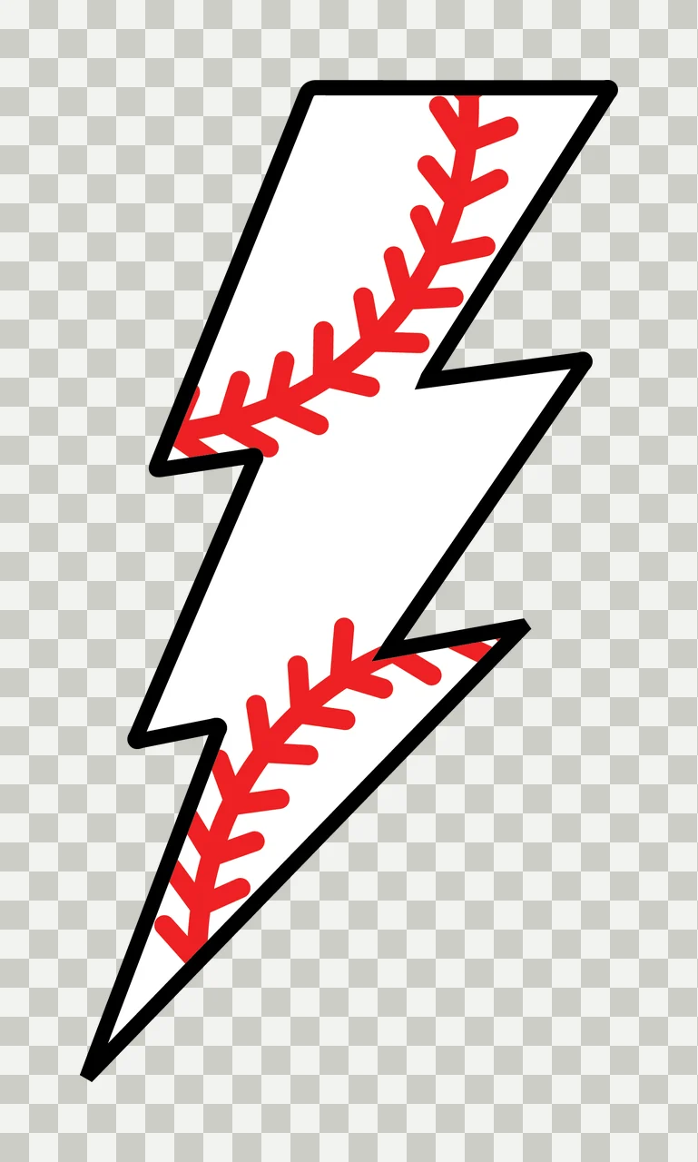 Bolt Vertical Sharp Lightning Shape In Black silhouette white transparency and detail preview thumbnail