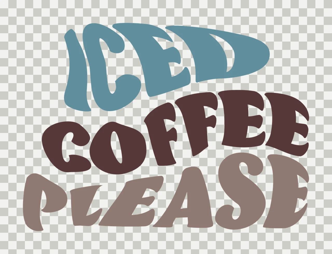 Can Glass Wrap Iced Coffee Please Wavy Black informing retro transparency and detail preview thumbnail