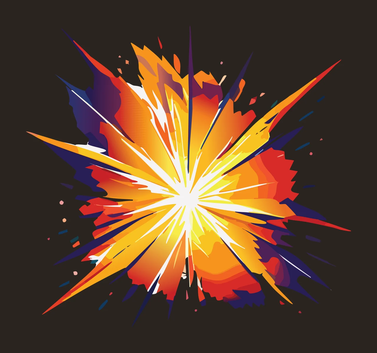 Black And Grey Sharp Geometric Explosion shape exploding square contrast preview thumbnail