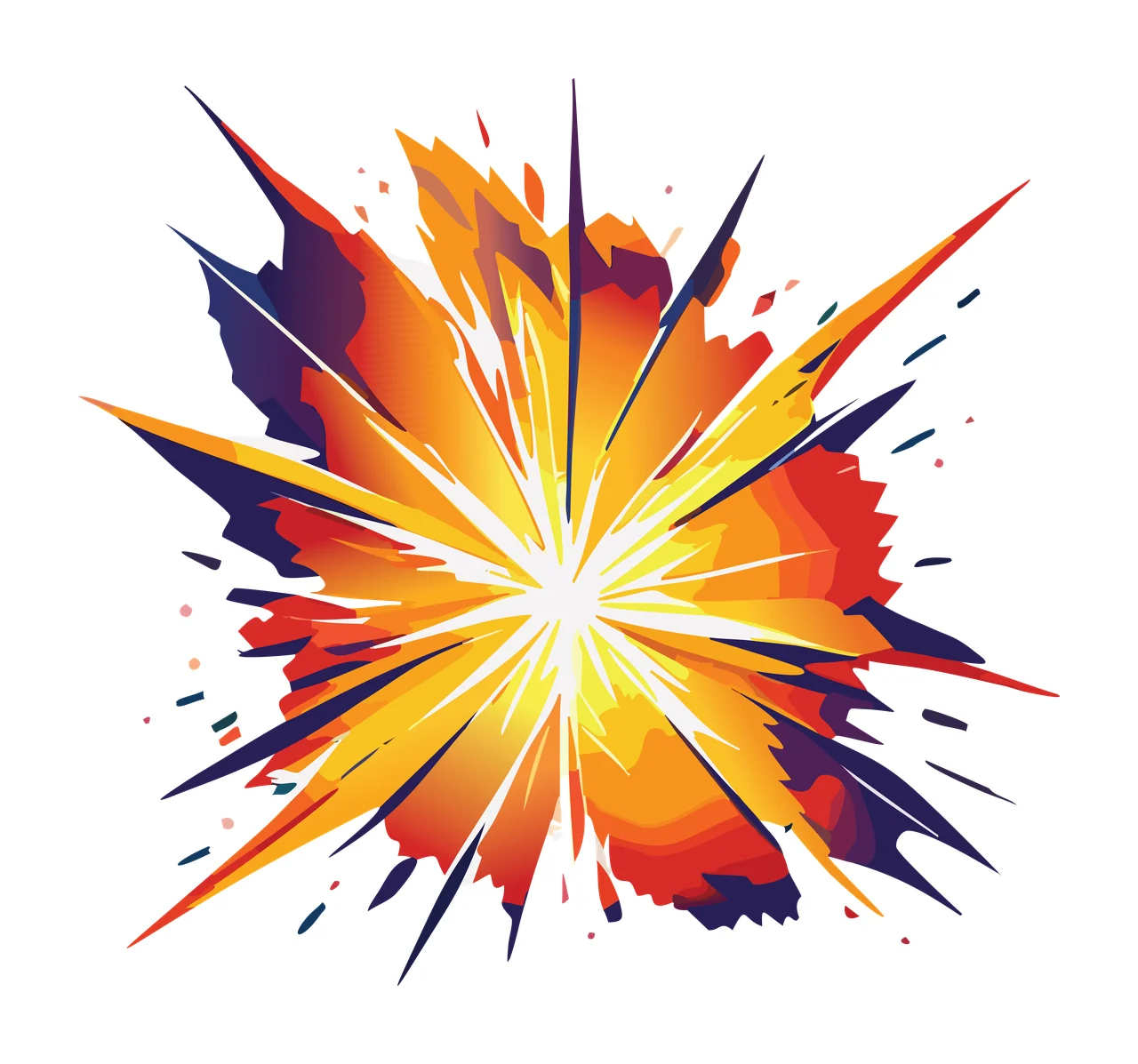 Black And Grey Sharp Geometric Explosion shape exploding square