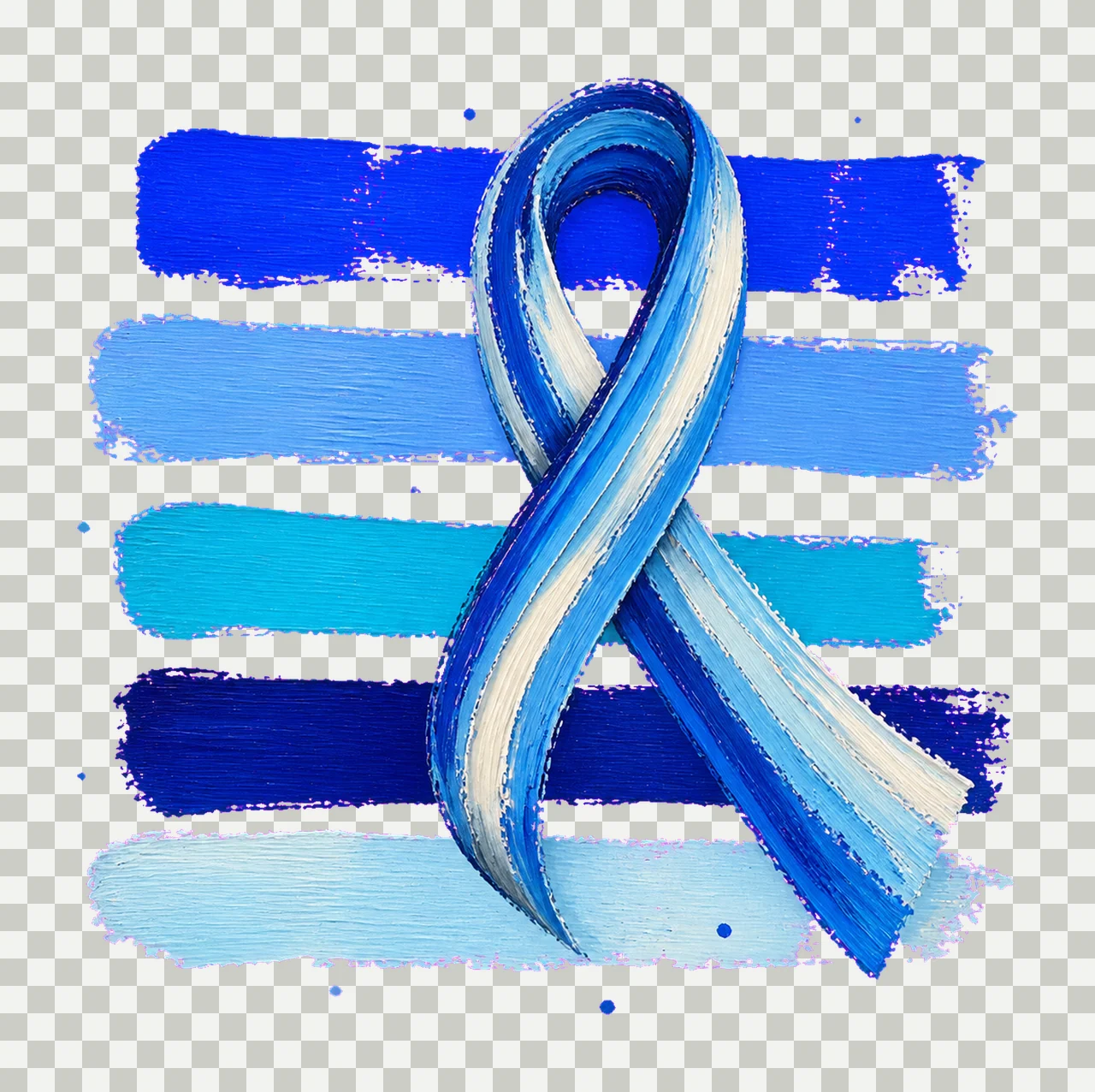 Blue Diabetes Awareness Ribbon Brush Stripes bundle 02 transparency and detail preview thumbnail