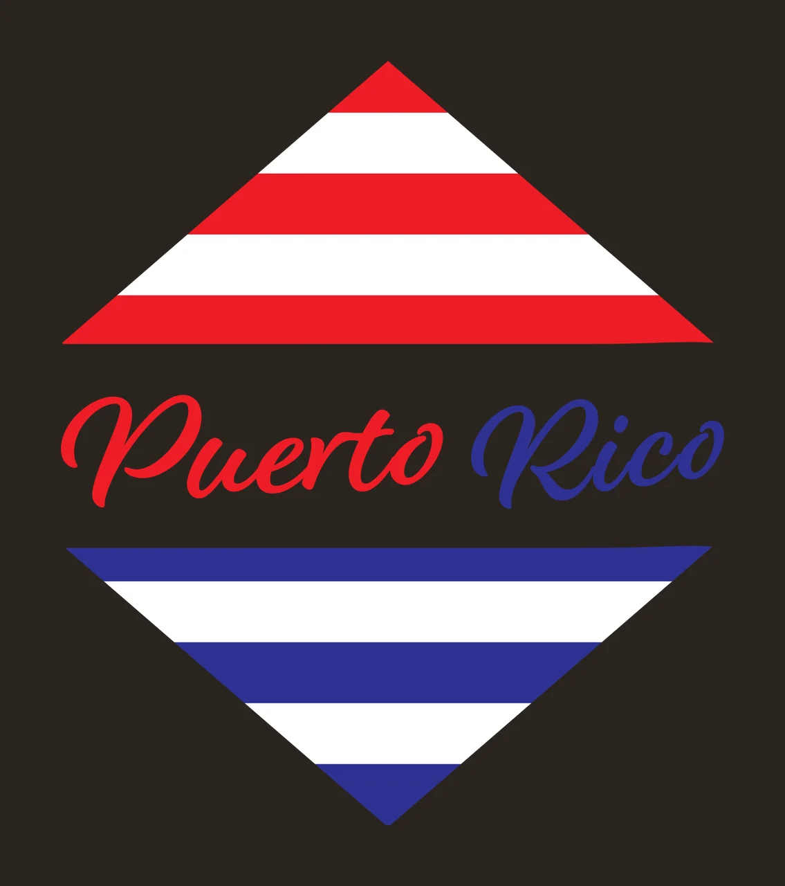 Puerto Rico Text With Diamond Frames diamonds graphic logotype contrast preview thumbnail