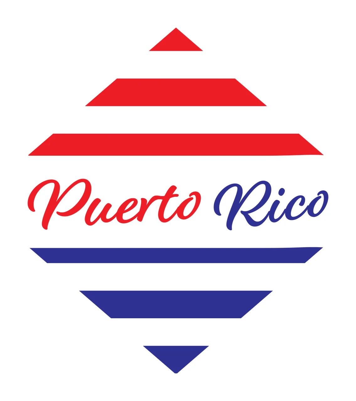 Puerto Rico Text With Diamond Frames diamonds graphic logotype
